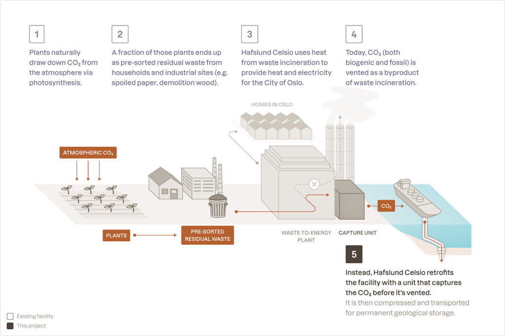 Diagram of carbon capture process.